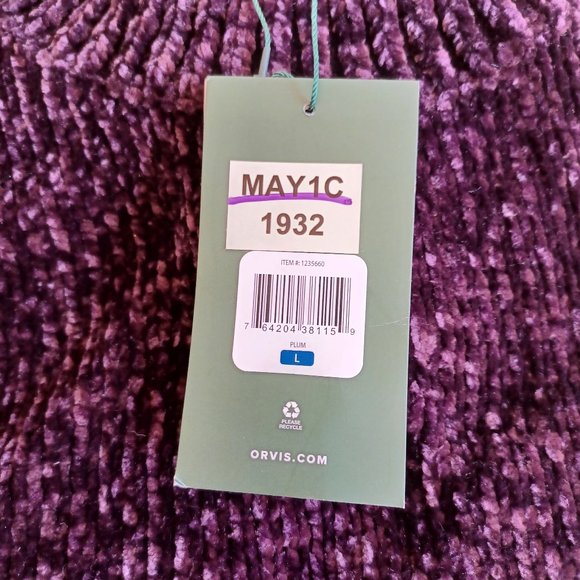 NWT! Orvis Chenille Sweater in colour 'plum' (5179) - Picture 4 of 7
